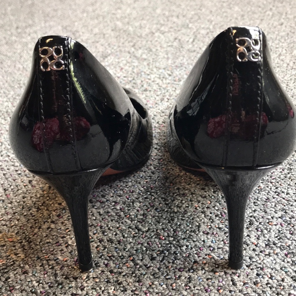 Coach Nala Black Patent Leather Pumps Round Toe - Picture 5 of 8